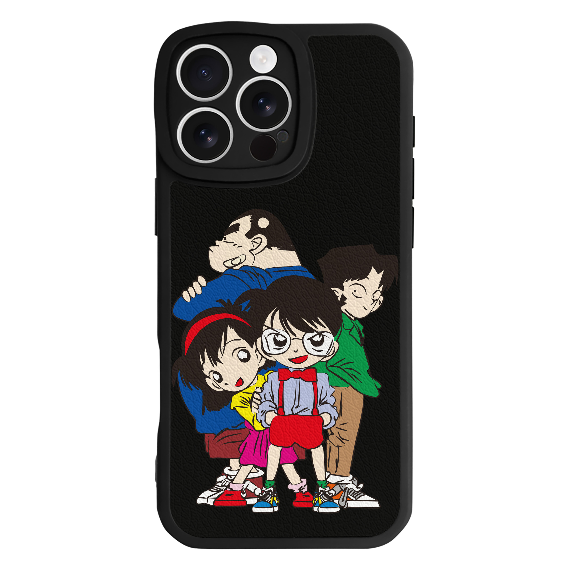 （画像用） 名探偵コナン Detective Conan 【iPhone 16シリーズ対応】シリコンスマホケース（レザー調） 材質：シリコン